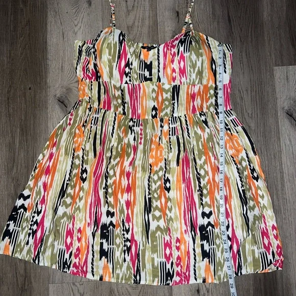 NWT New Look Pink and Yellow Sundress with Spaghetti Straps - Picture 5 of 8
